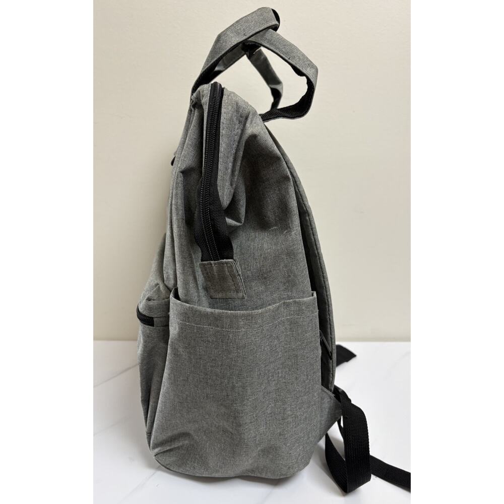 G+M Gray Backpack Tote Bag 15x15x6 Multi-Pocket Dance Travel Diaper Bag - Picture 8 of 10